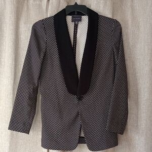 The Limited Black and White Polka Dot Blazer
